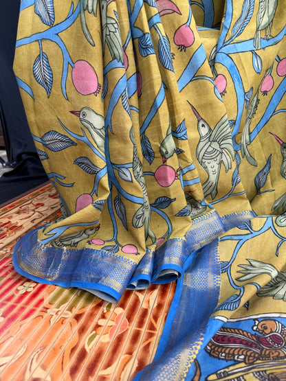 Silkcotton Penkalamkari Saree