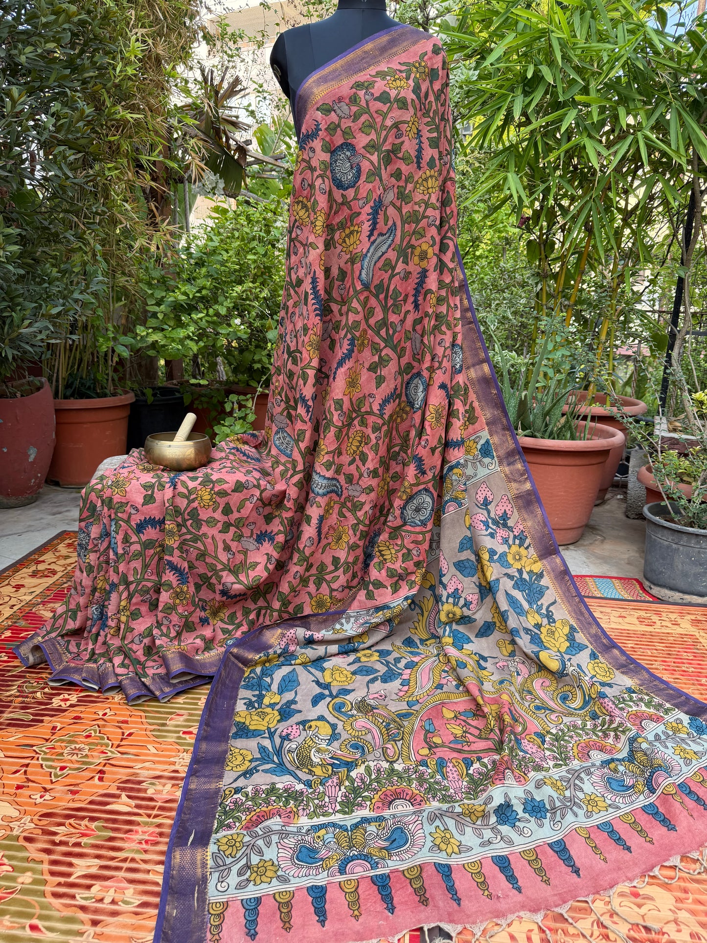 Silkcotton Penkalamkari Saree