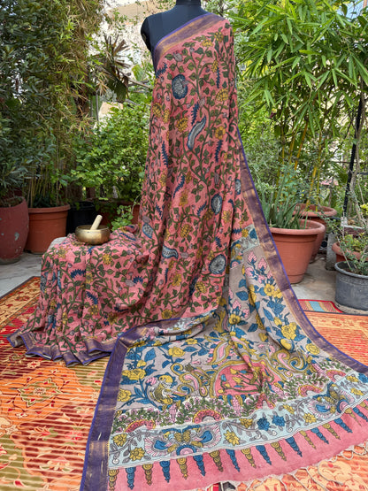 Silkcotton Penkalamkari Saree
