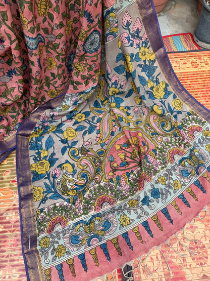 Silkcotton Penkalamkari Saree