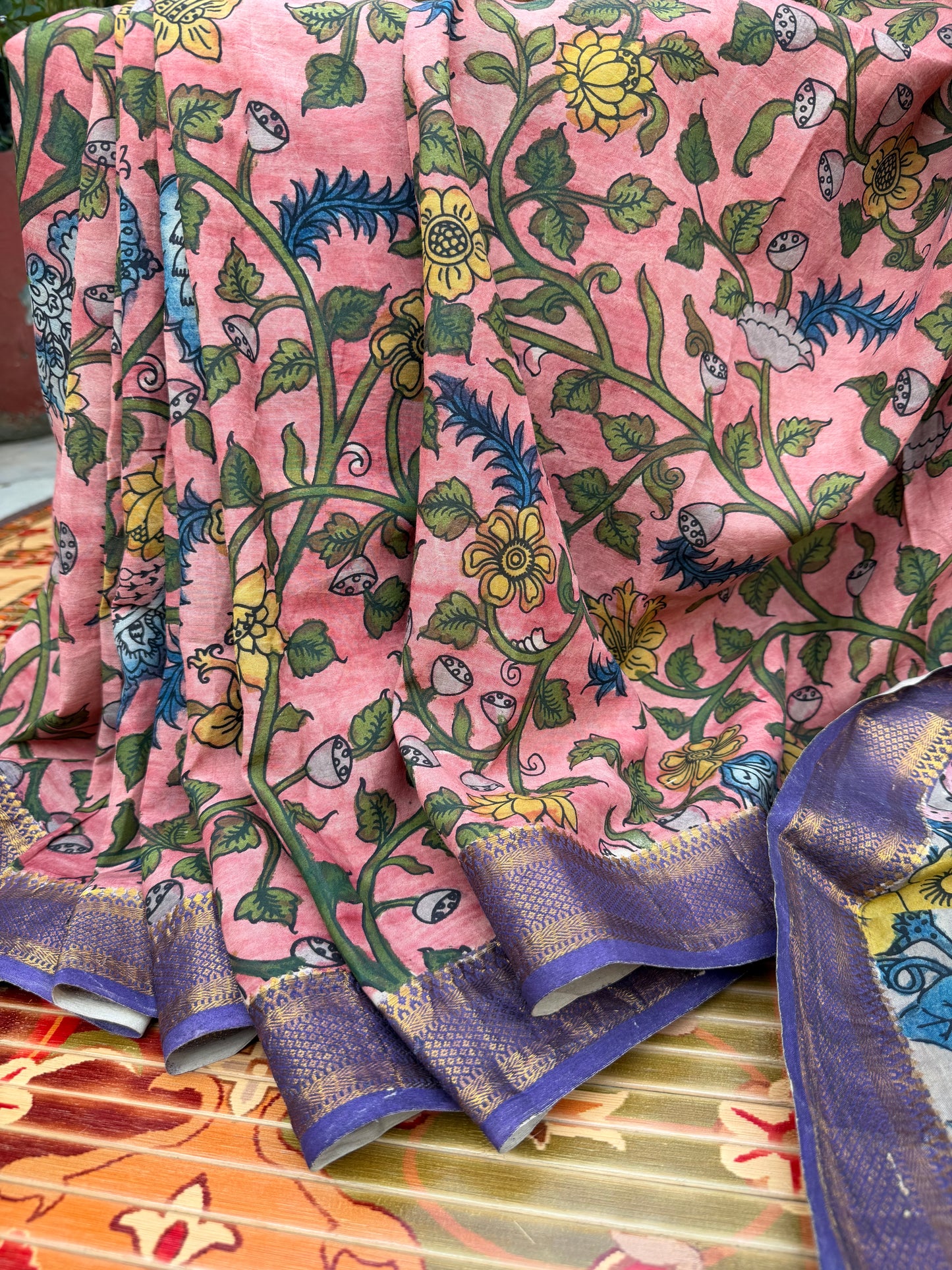Silkcotton Penkalamkari Saree