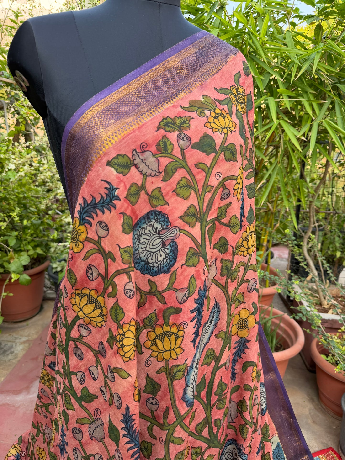 Silkcotton Penkalamkari Saree