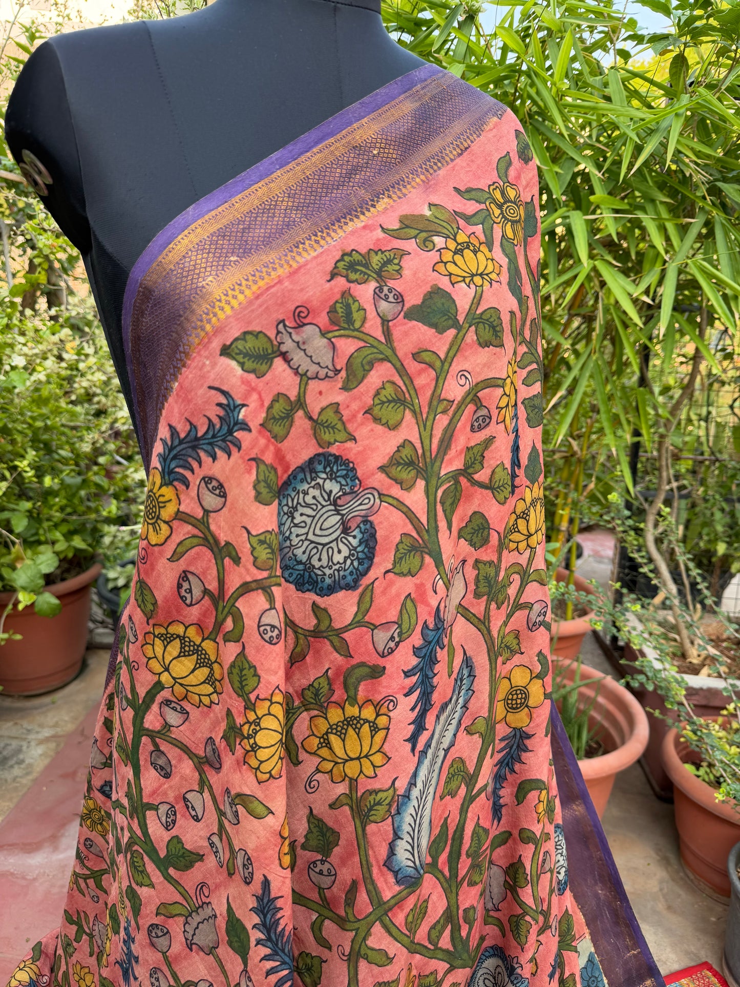Silkcotton Penkalamkari Saree