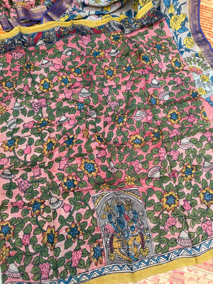 Silkcotton Penkalamkari Saree