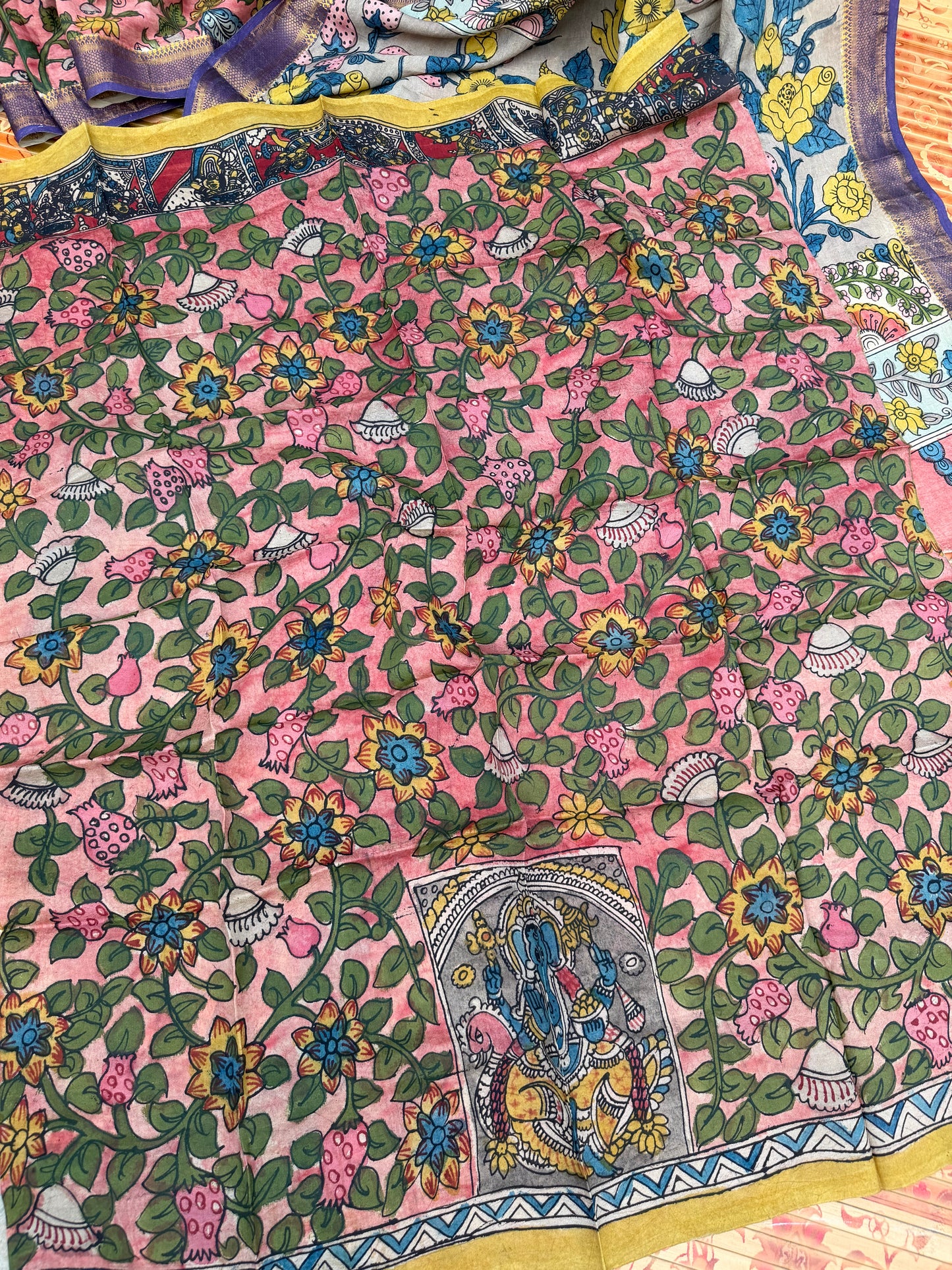 Silkcotton Penkalamkari Saree