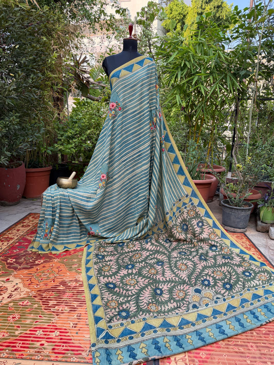 Silkcotton Penkalamkari Saree