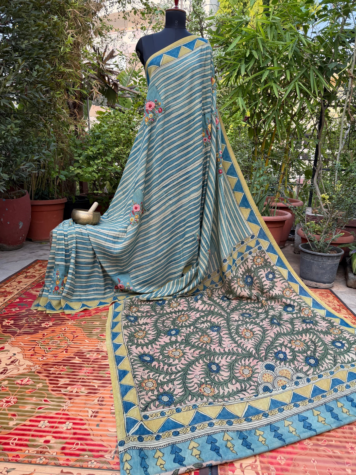 Silkcotton Penkalamkari Saree