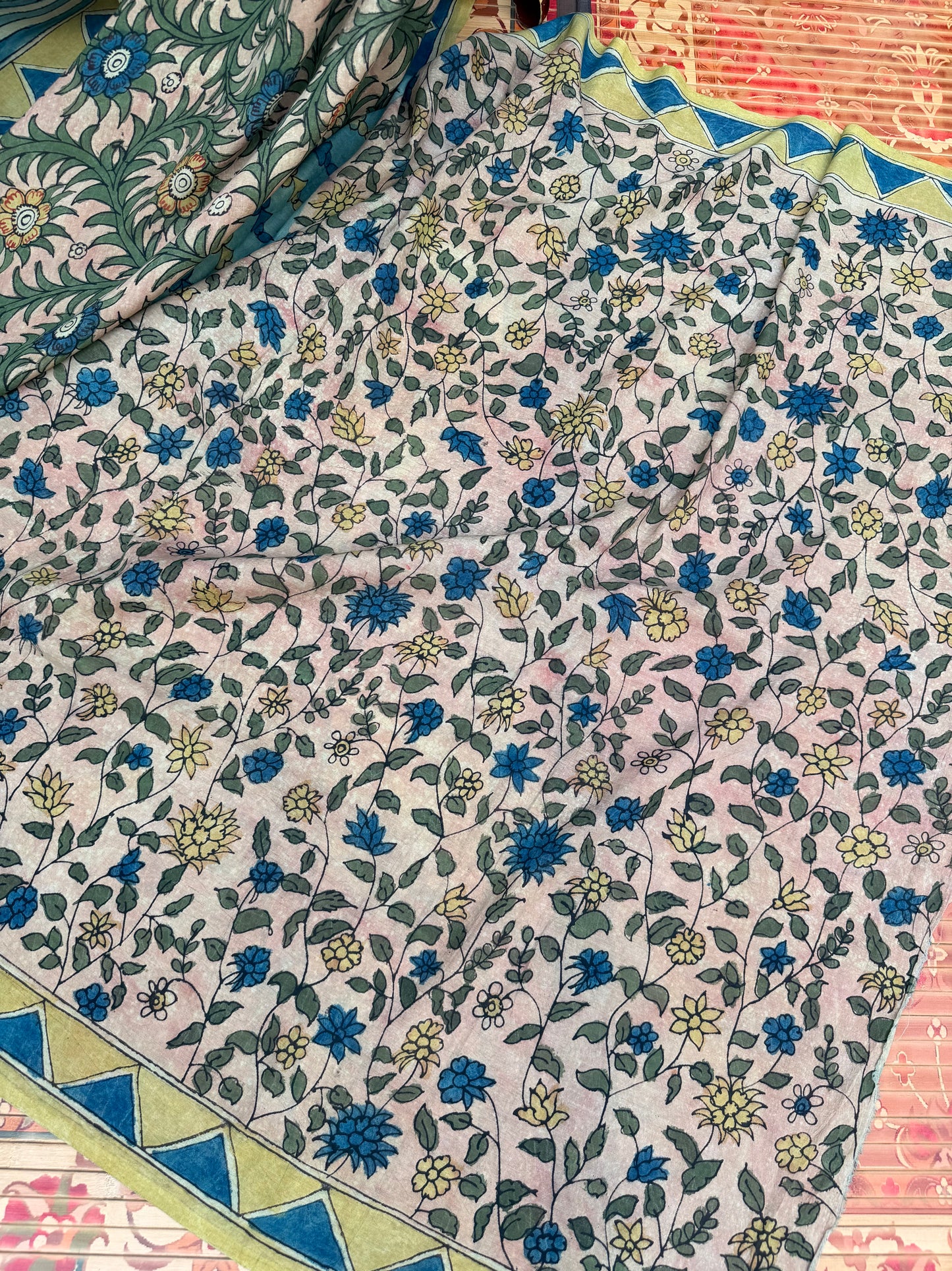 Silkcotton Penkalamkari Saree
