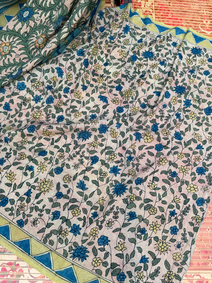 Silkcotton Penkalamkari Saree