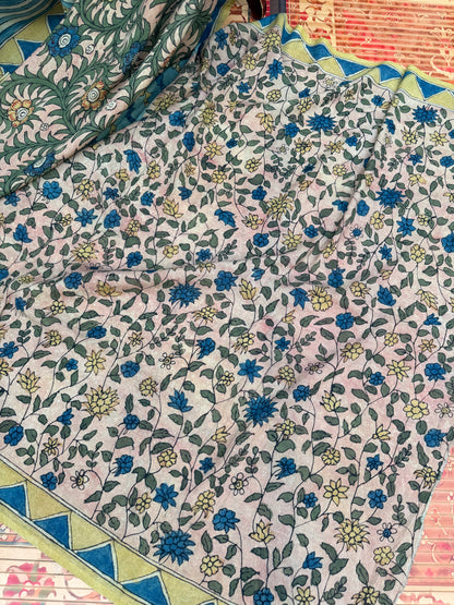 Silkcotton Penkalamkari Saree