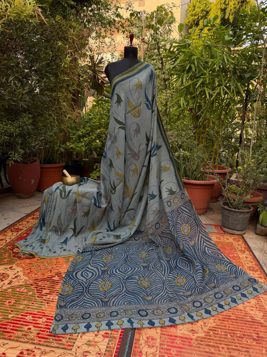 Silkcotton Penkalamkari Saree