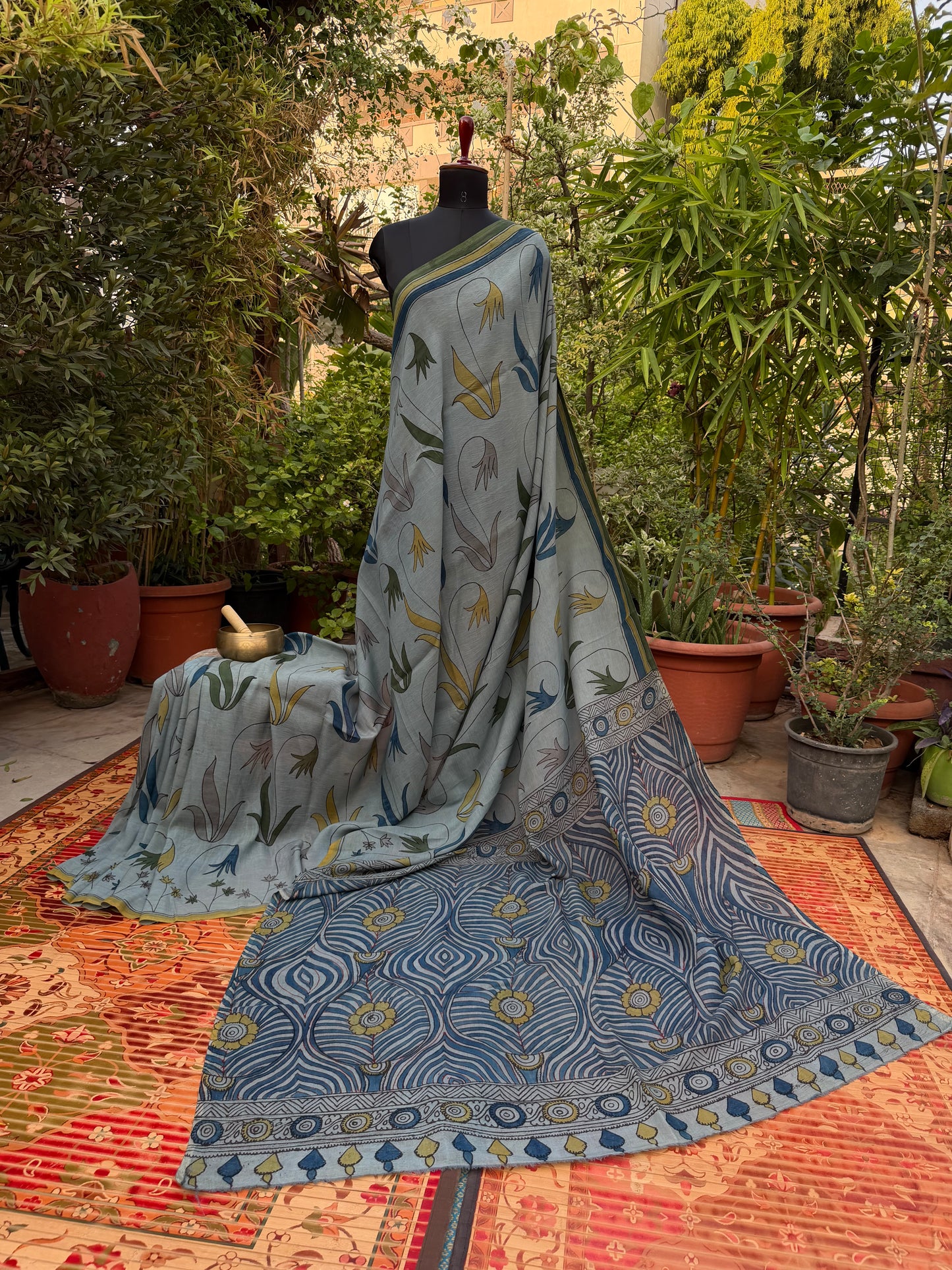 Silkcotton Penkalamkari Saree