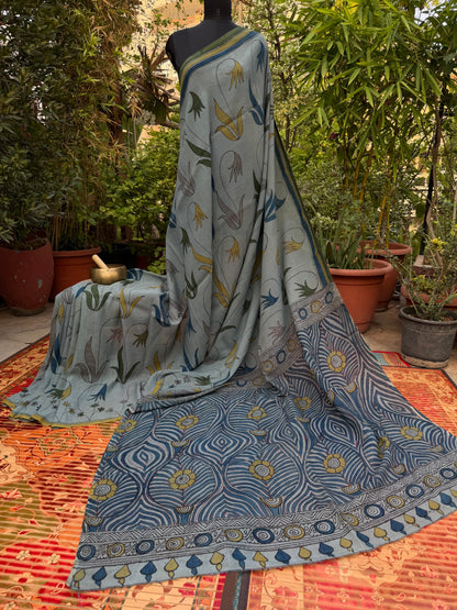 Silkcotton Penkalamkari Saree