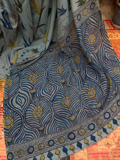 Silkcotton Penkalamkari Saree