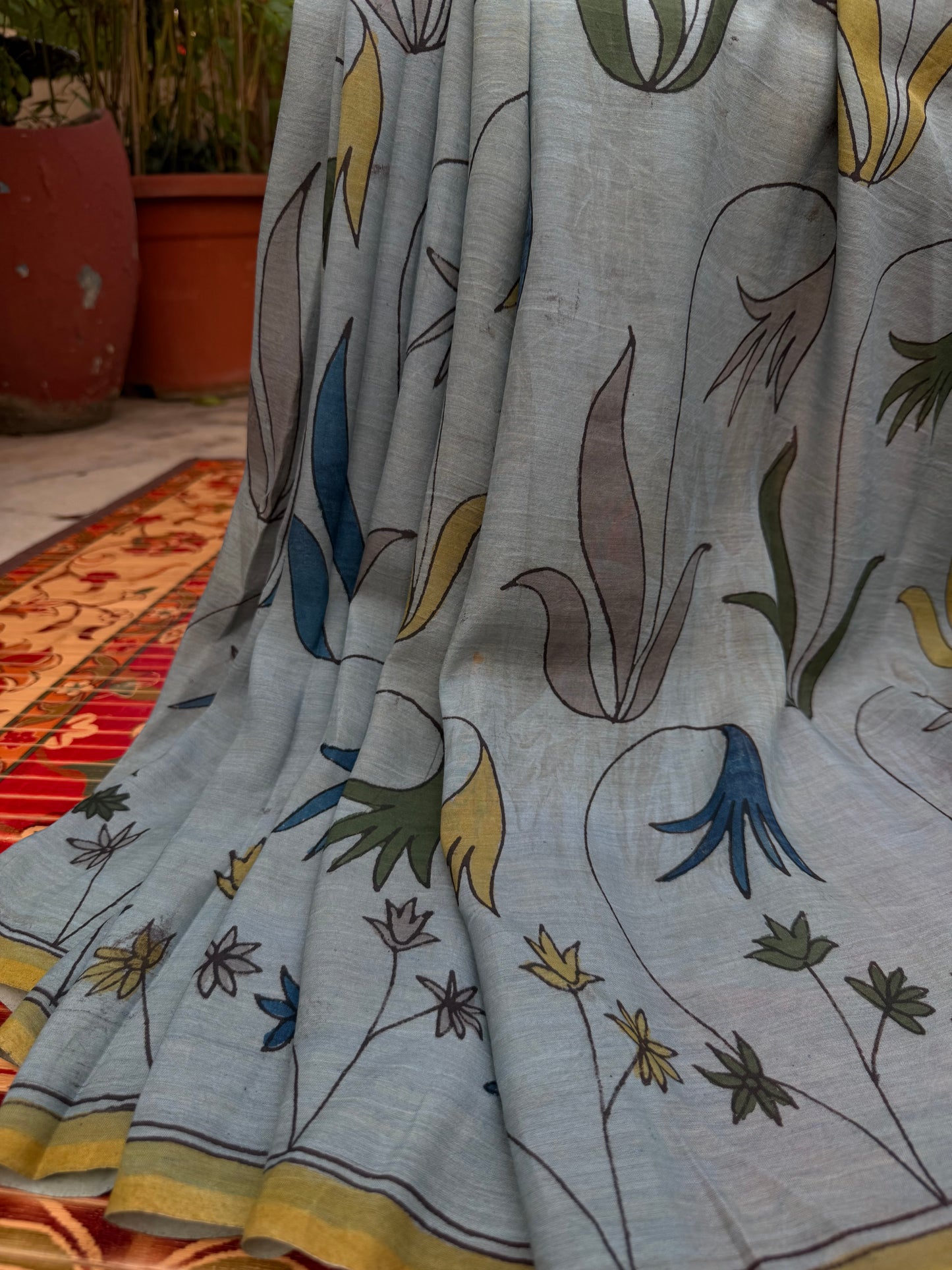 Silkcotton Penkalamkari Saree