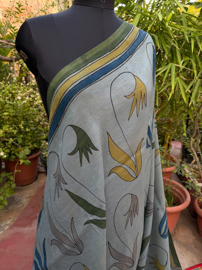 Silkcotton Penkalamkari Saree