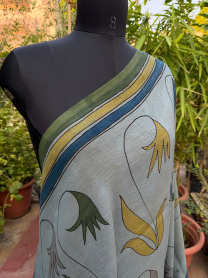 Silkcotton Penkalamkari Saree