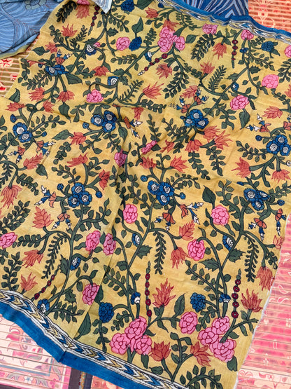 Silkcotton Penkalamkari Saree