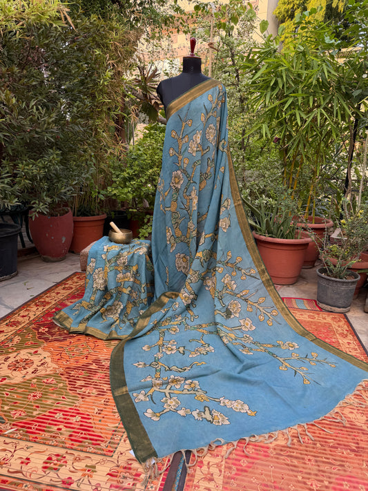 Silkcotton Penkalamkari Saree