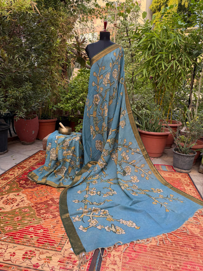 Silkcotton Penkalamkari Saree