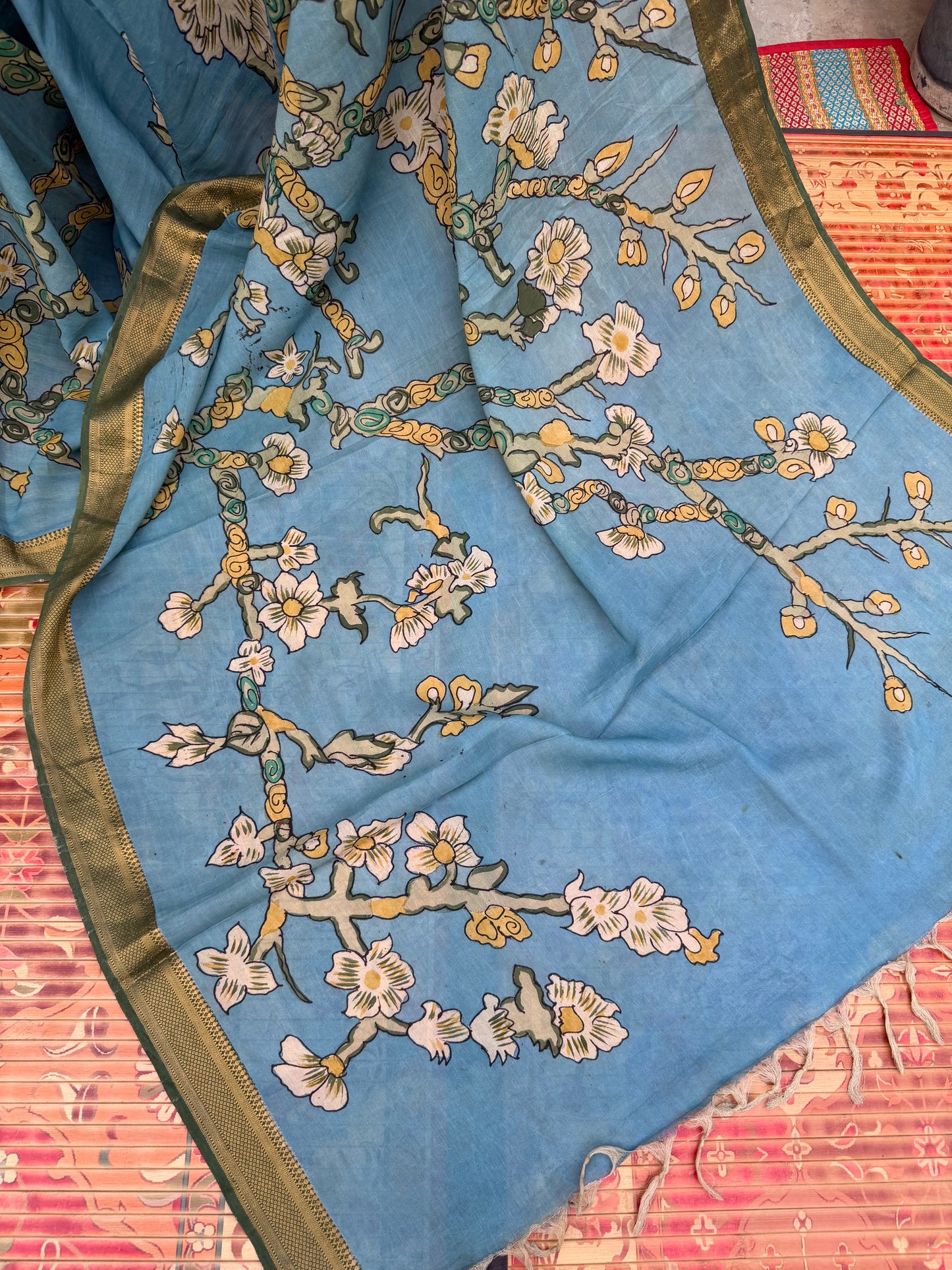 Silkcotton Penkalamkari Saree