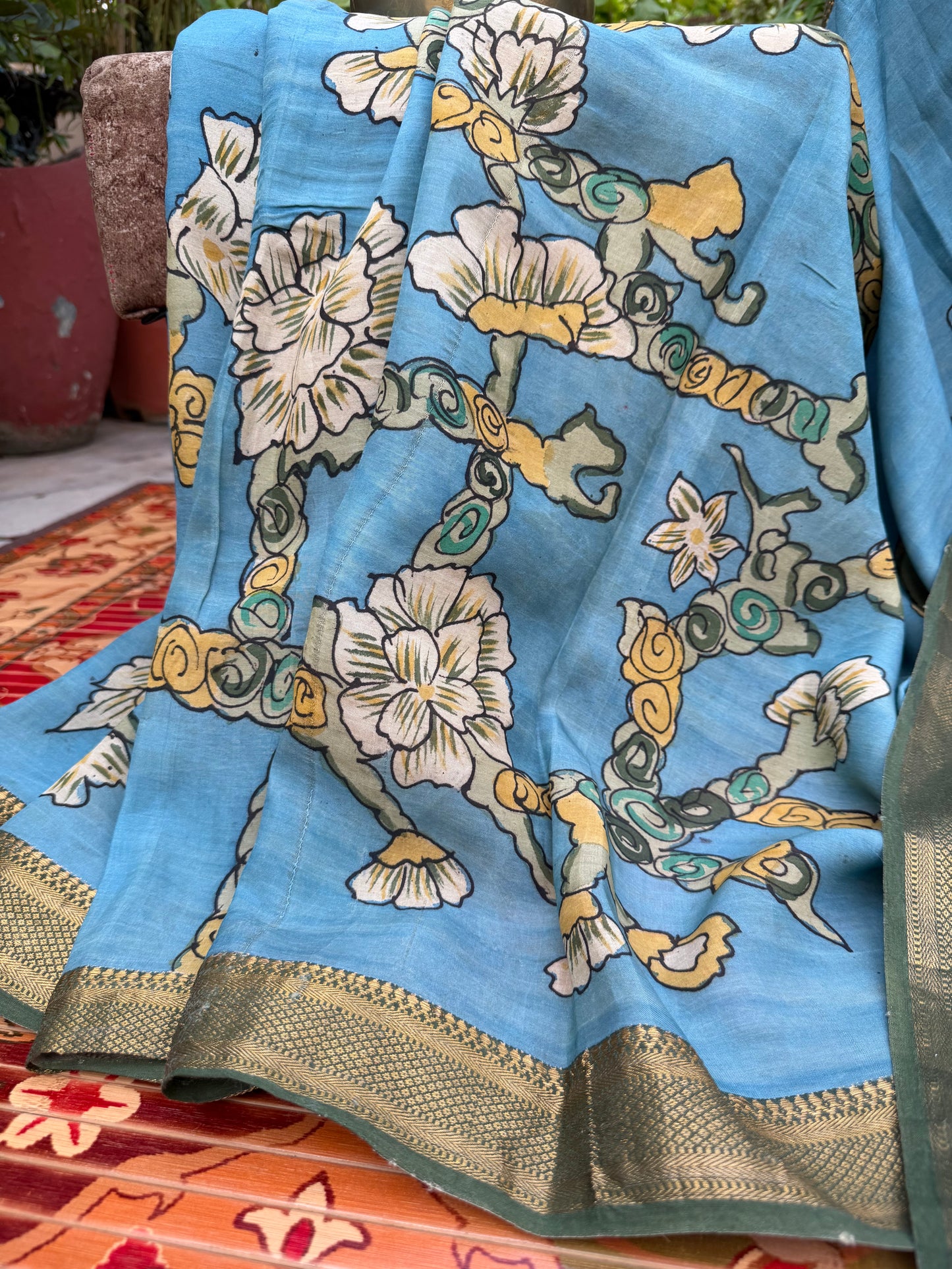 Silkcotton Penkalamkari Saree