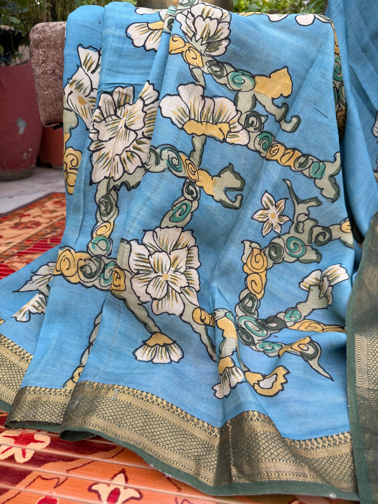 Silkcotton Penkalamkari Saree