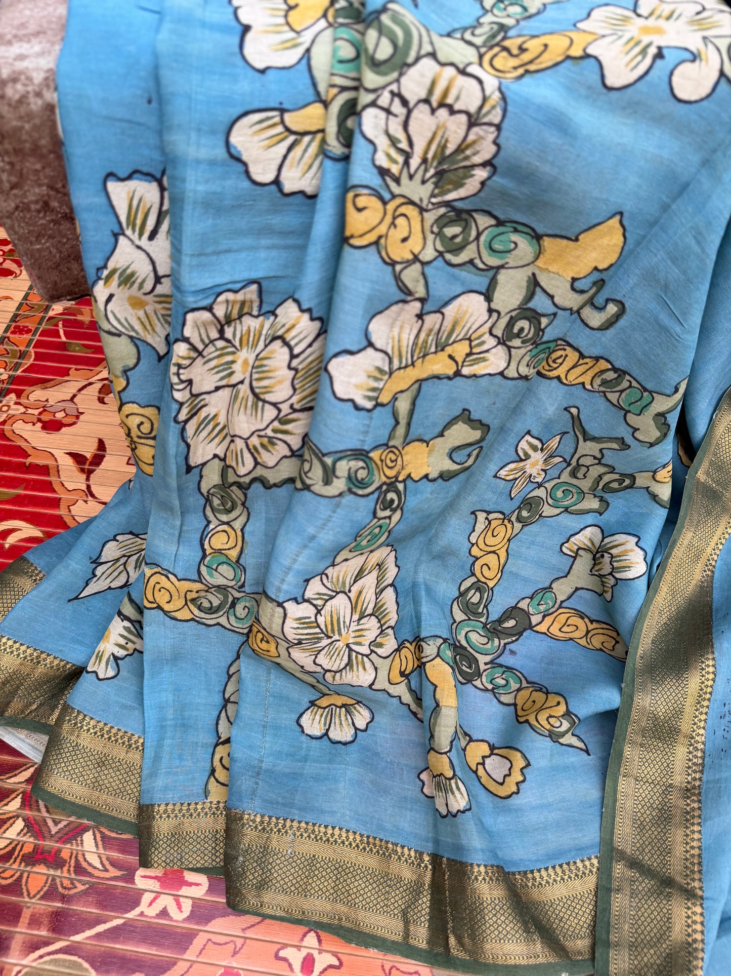 Silkcotton Penkalamkari Saree