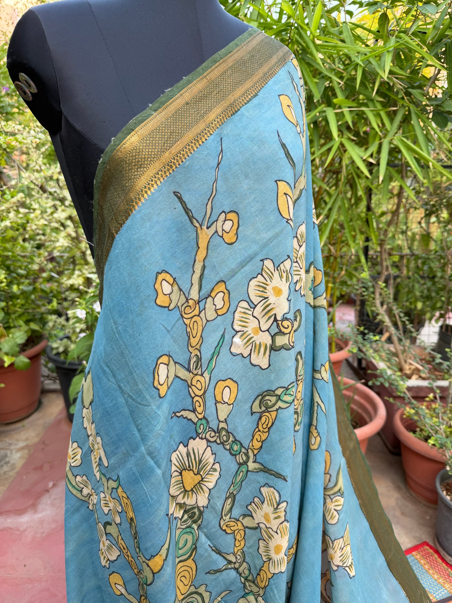 Silkcotton Penkalamkari Saree