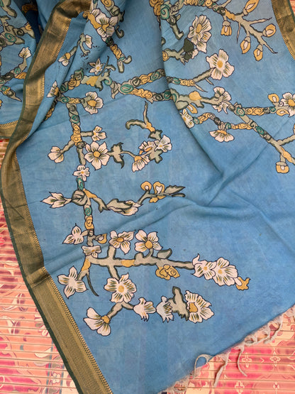 Silkcotton Penkalamkari Saree