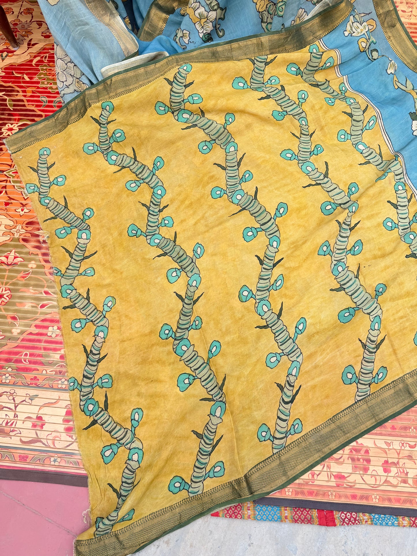 Silkcotton Penkalamkari Saree