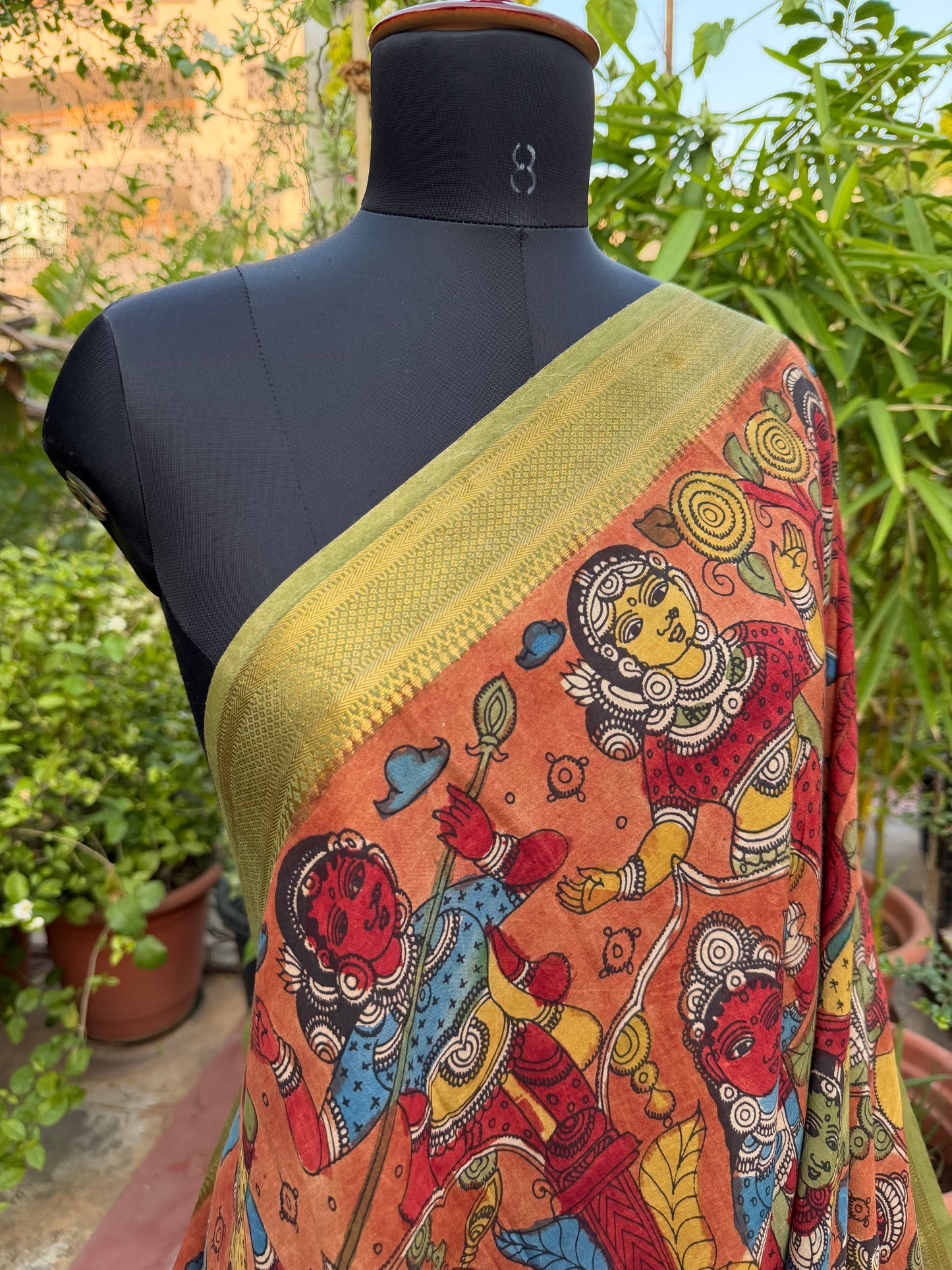 Silkcotton Penkalamkari Saree