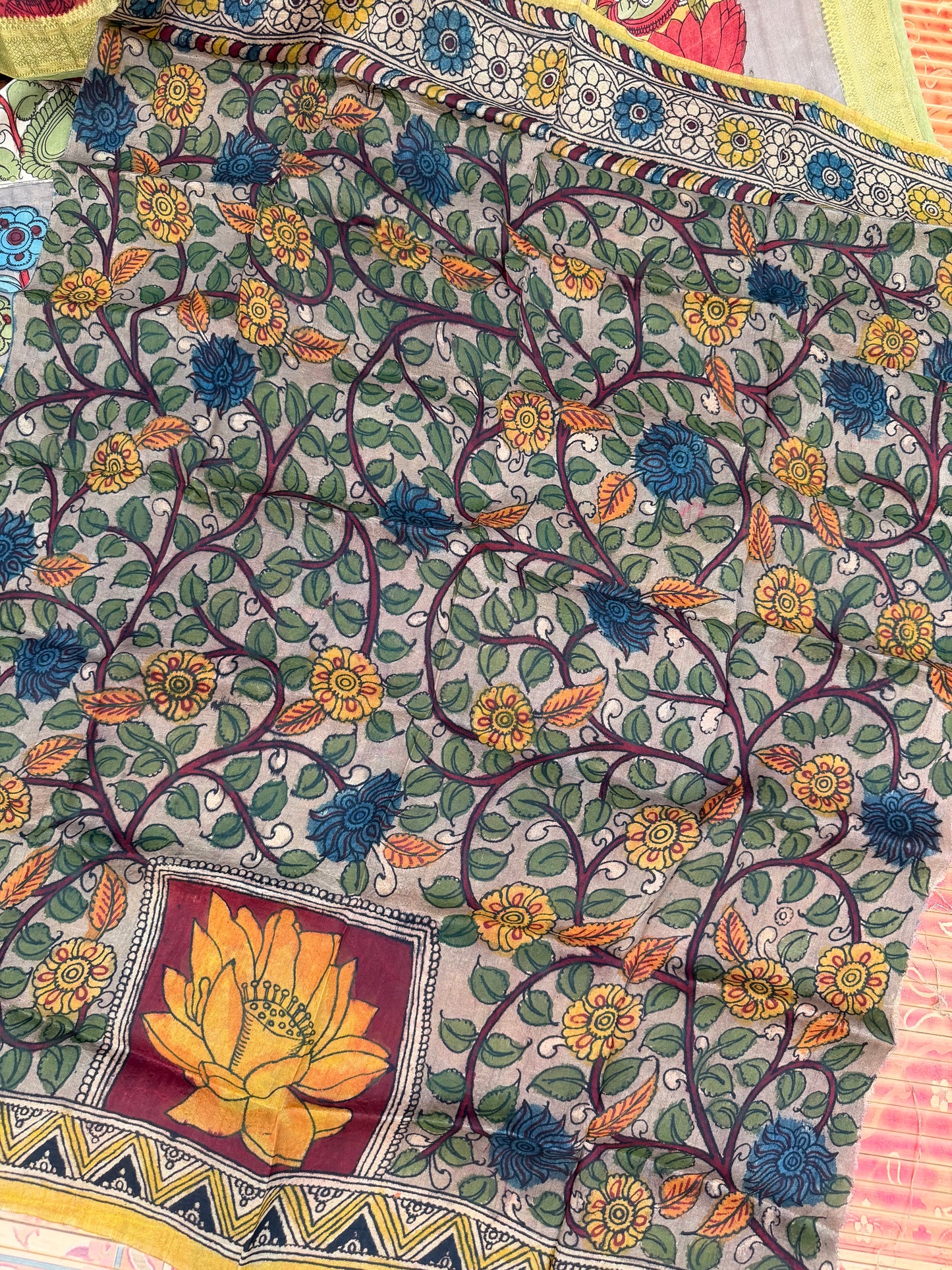 Silkcotton Penkalamkari Saree