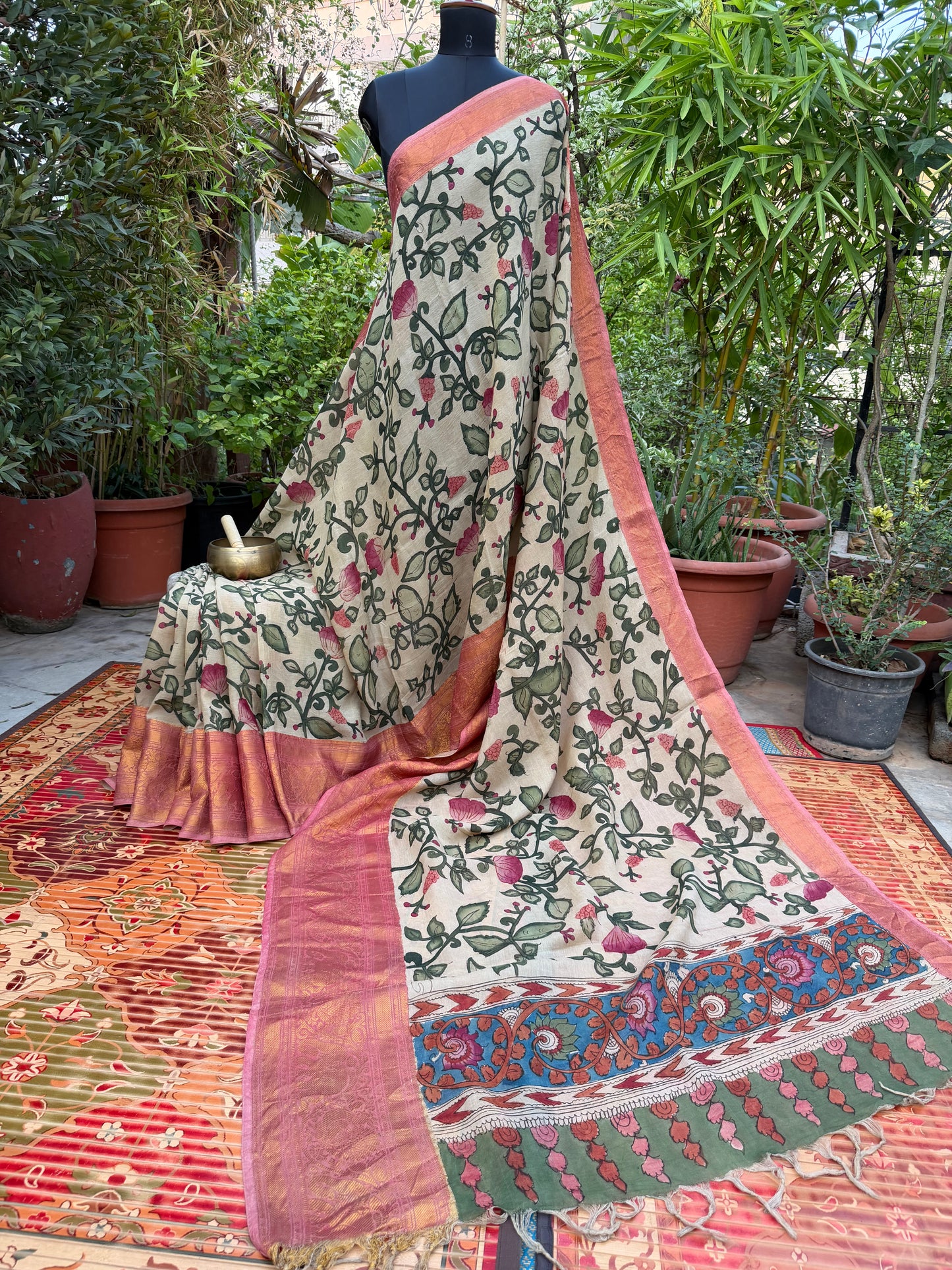 Silkcotton Penkalamkari Saree
