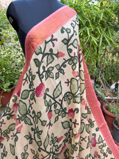 Silkcotton Penkalamkari Saree