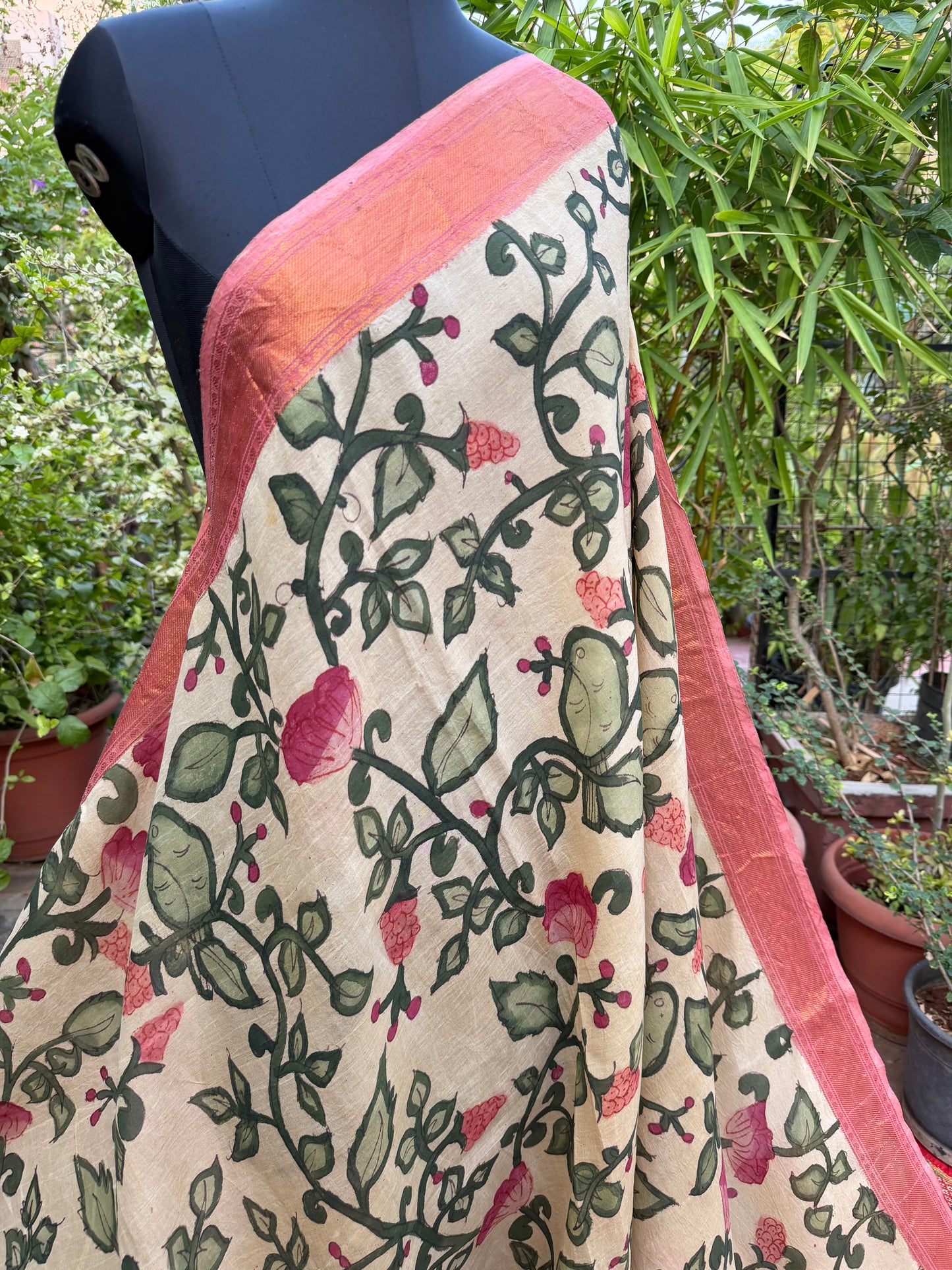 Silkcotton Penkalamkari Saree