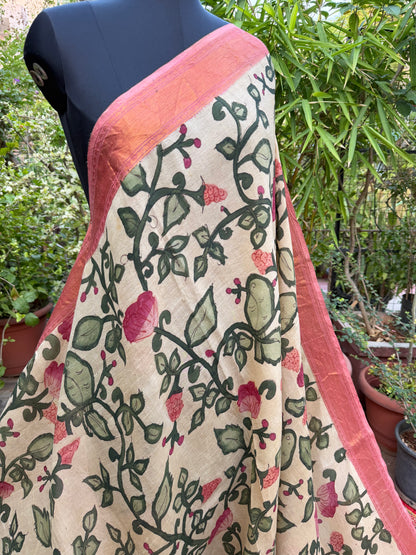 Silkcotton Penkalamkari Saree