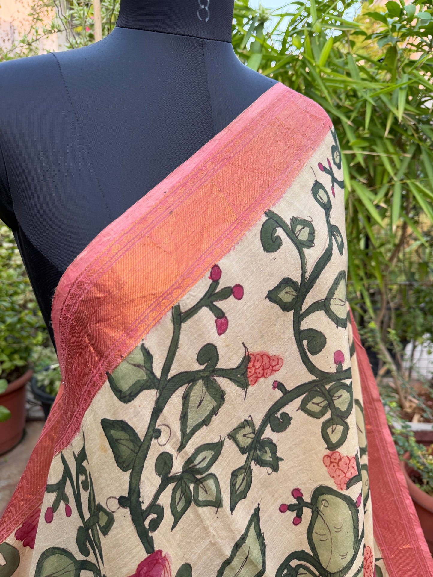 Silkcotton Penkalamkari Saree