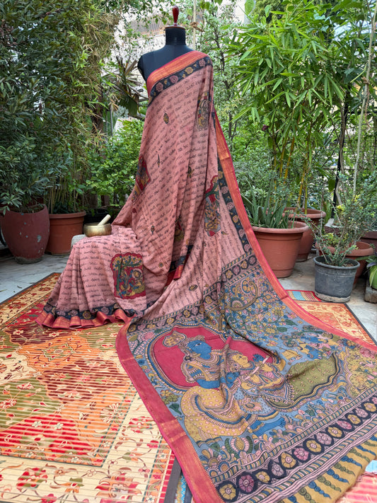 Pure Cotton Penkalamkari saree