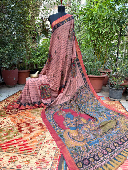 Pure Cotton Penkalamkari saree