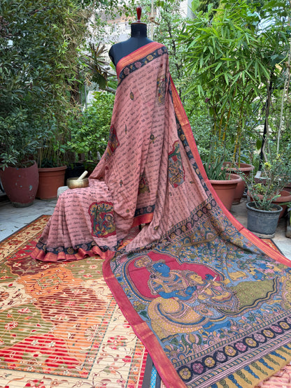 Pure Cotton Penkalamkari saree