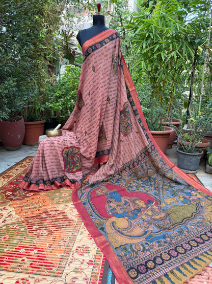 Pure Cotton Penkalamkari saree