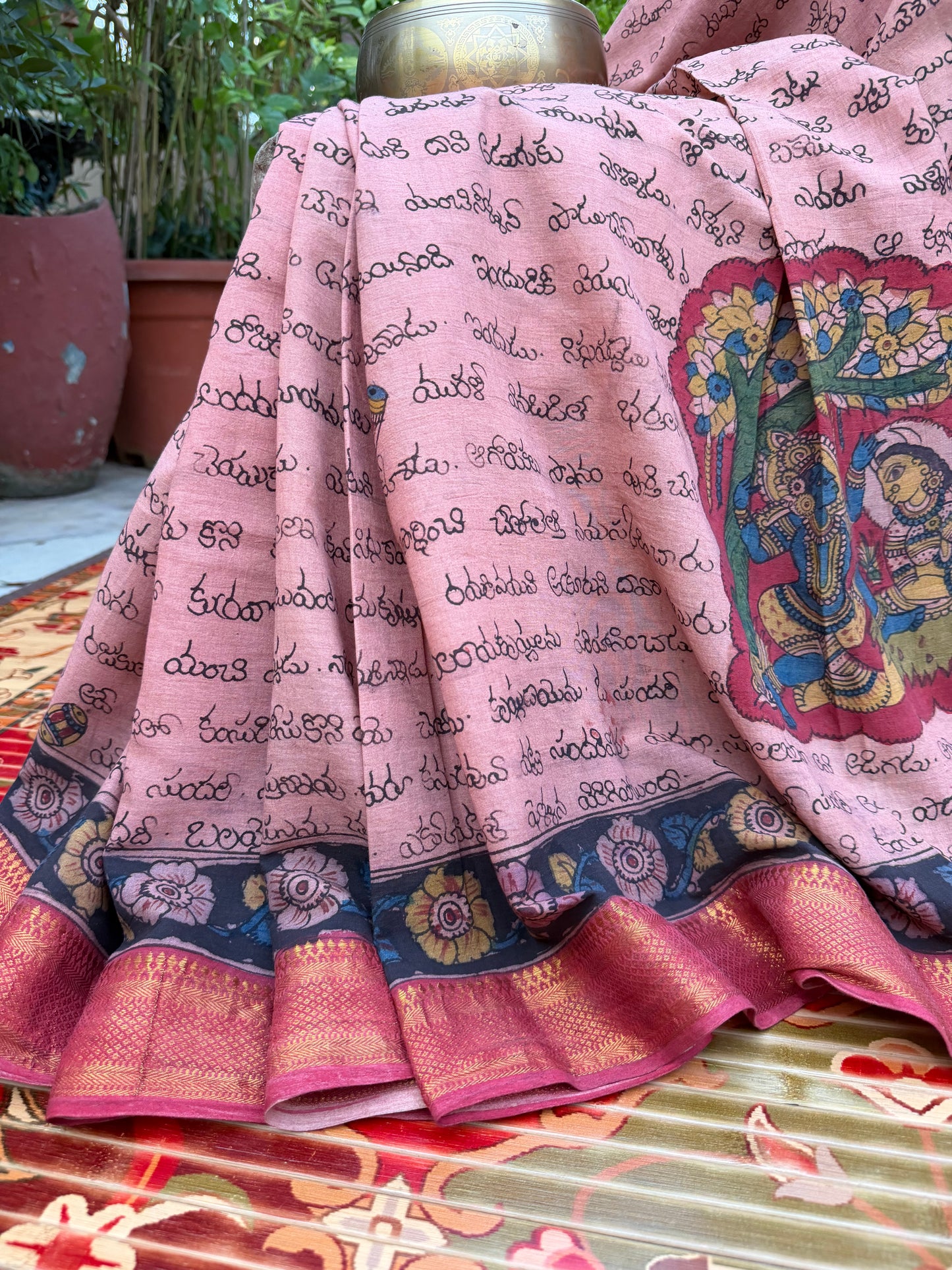 Pure Cotton Penkalamkari saree