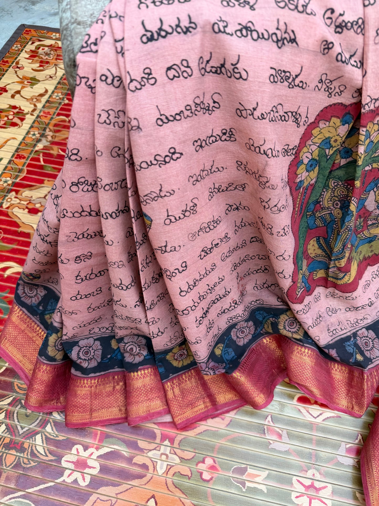 Pure Cotton Penkalamkari saree
