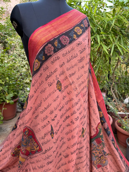 Pure Cotton Penkalamkari saree