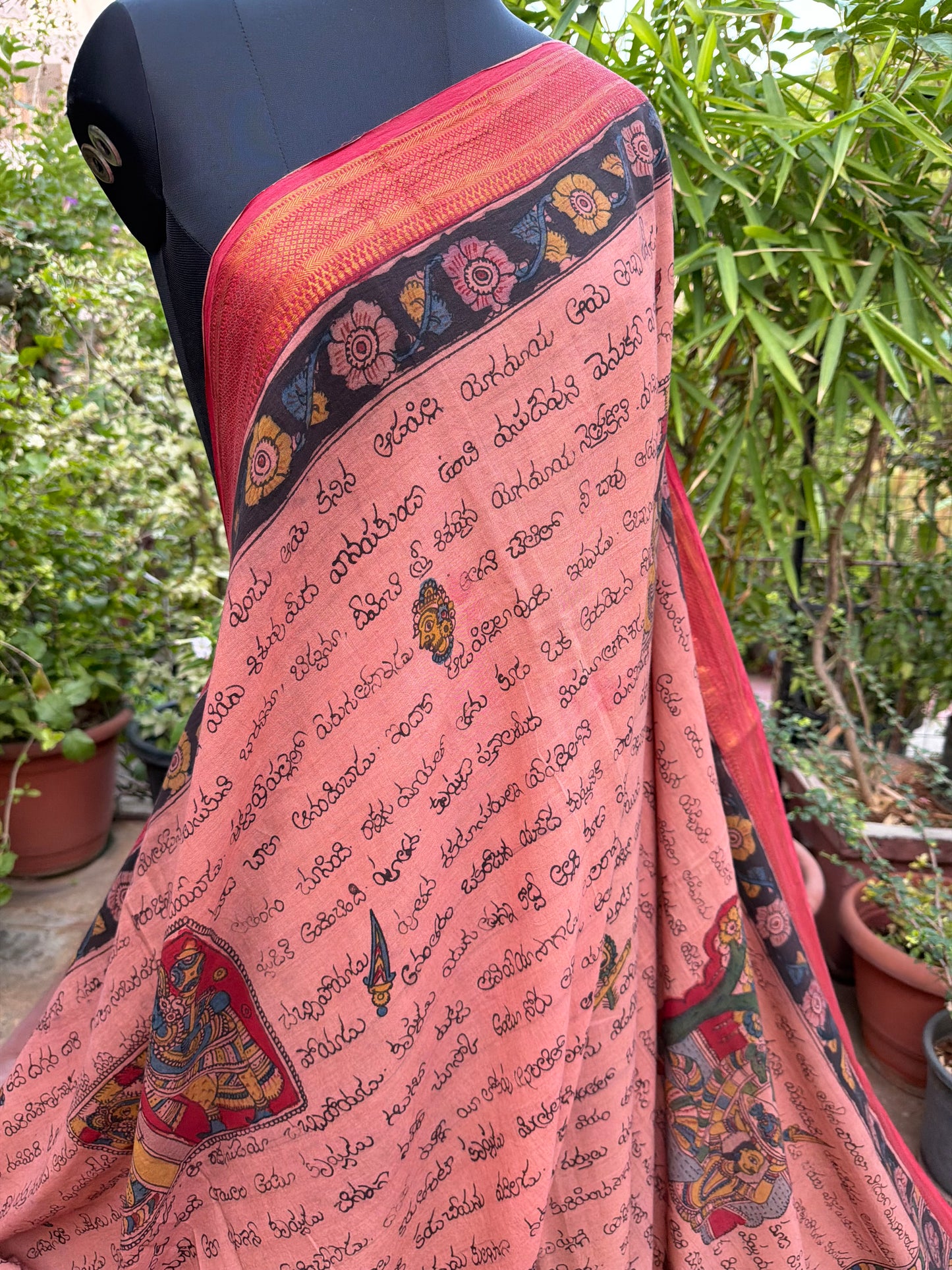 Pure Cotton Penkalamkari saree