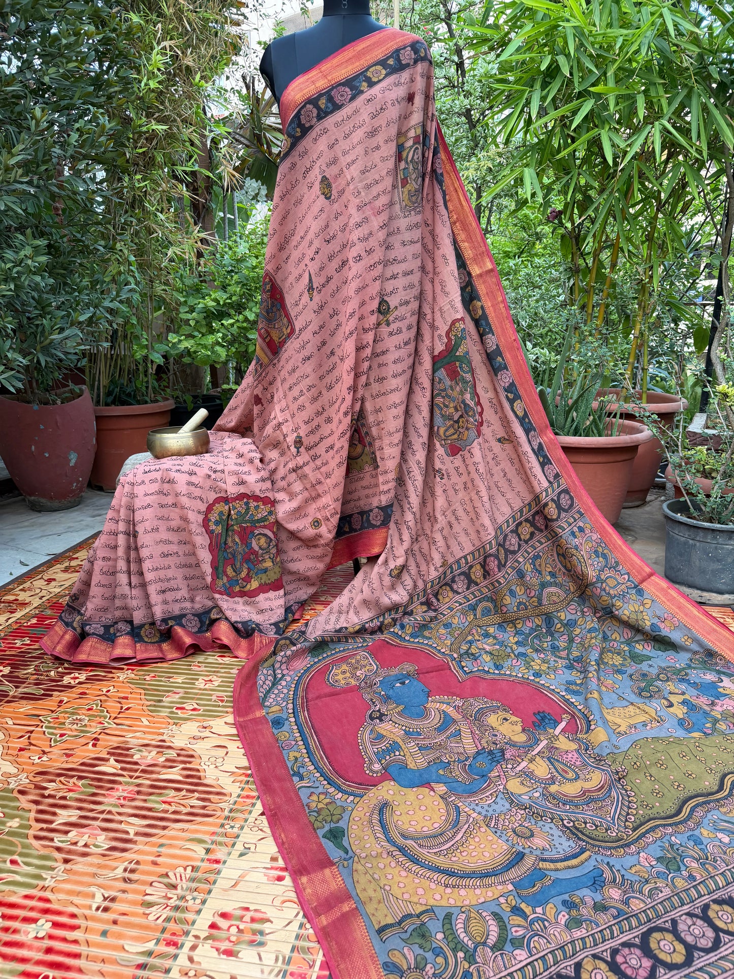 Pure Cotton Penkalamkari saree