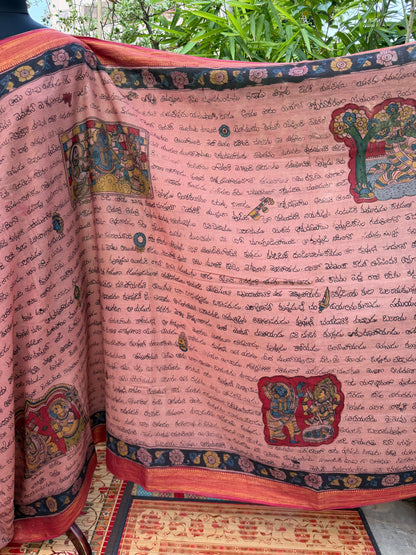 Pure Cotton Penkalamkari saree