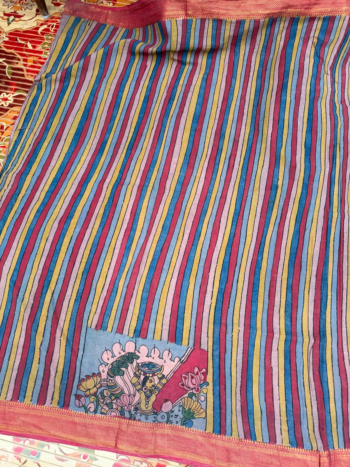 Pure Cotton Penkalamkari saree