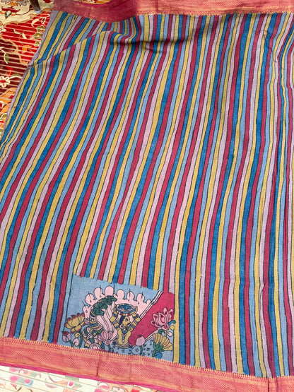 Pure Cotton Penkalamkari saree